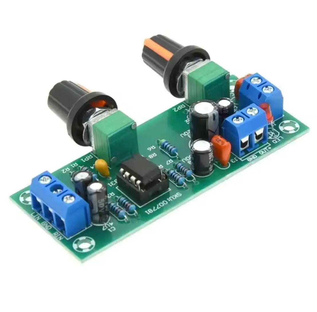 10-24V Subwoofer Preamp Board Front Finished Board Subwoofer Preamp Board Single Power Low Pass Filter Board
