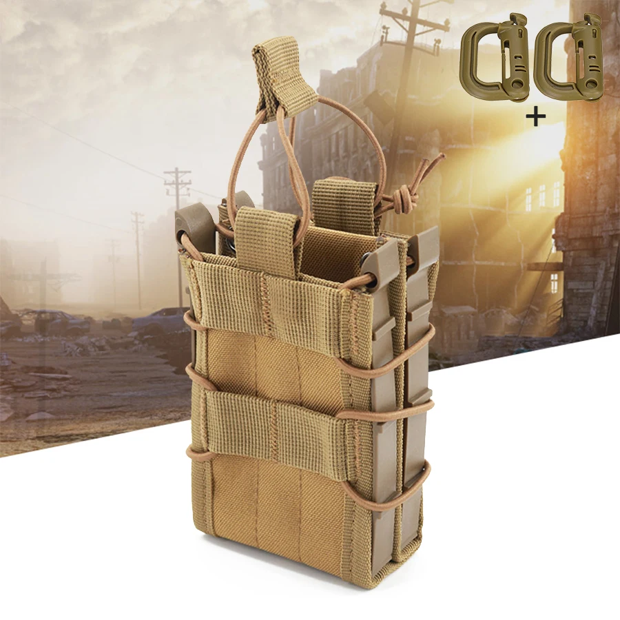 

Adjustable elastic rope fixed tool bag, expandable double quick pull sleeve