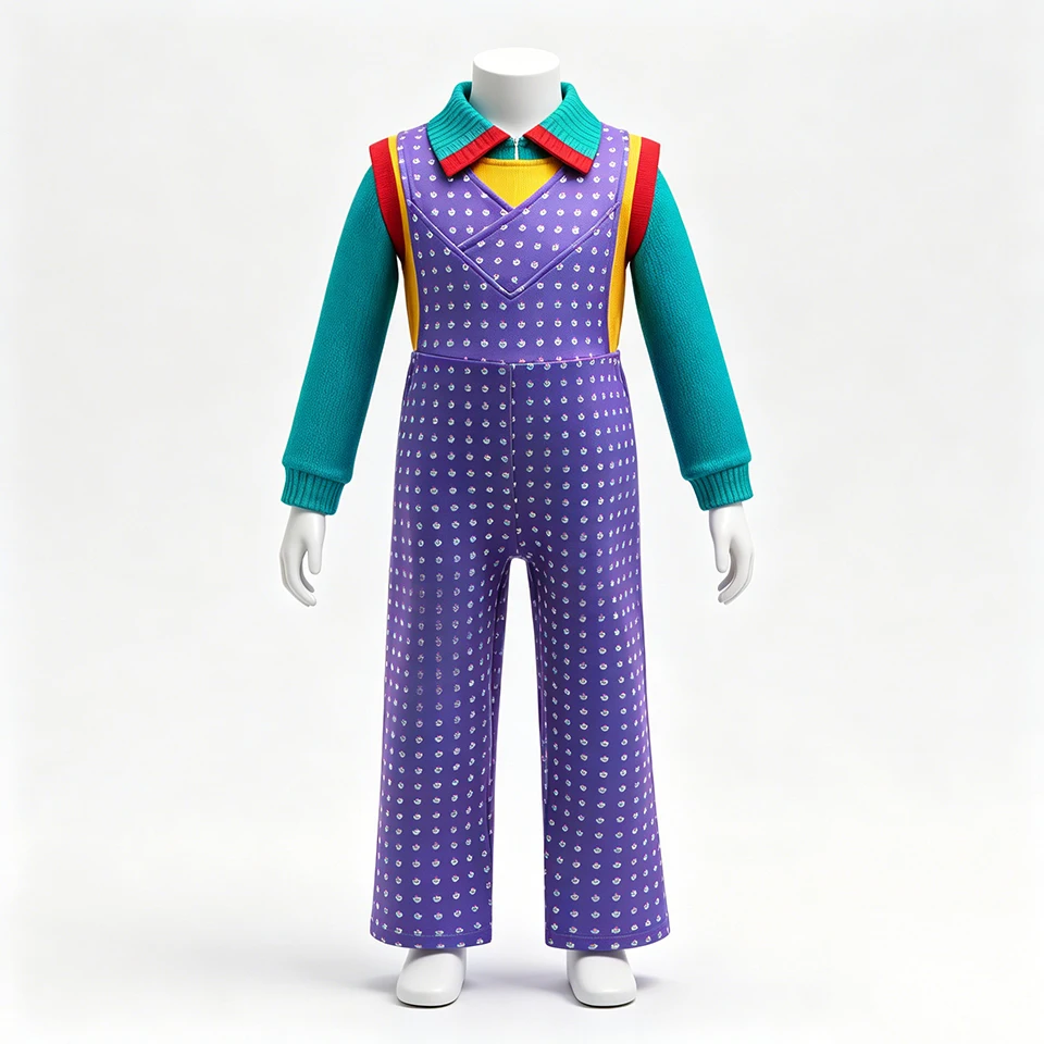 Thrilling TV Series Holly Girls Outfits Halloween Cosplay Stranger Stage Performance Children's Costume Carnival Kids Clothes