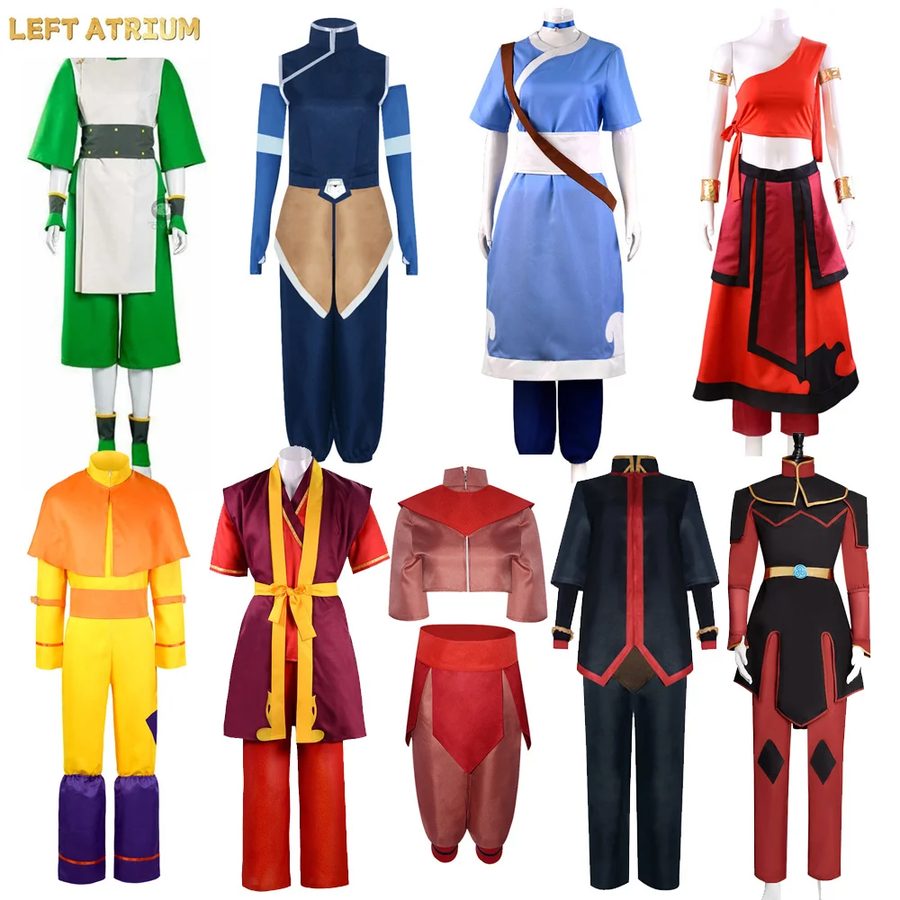 

Anime Avatar The Last Airbender Katara Korra Zuko Mako Cosplay Costume Man Woman Top Pants Uniform Set Party Halloween Costume