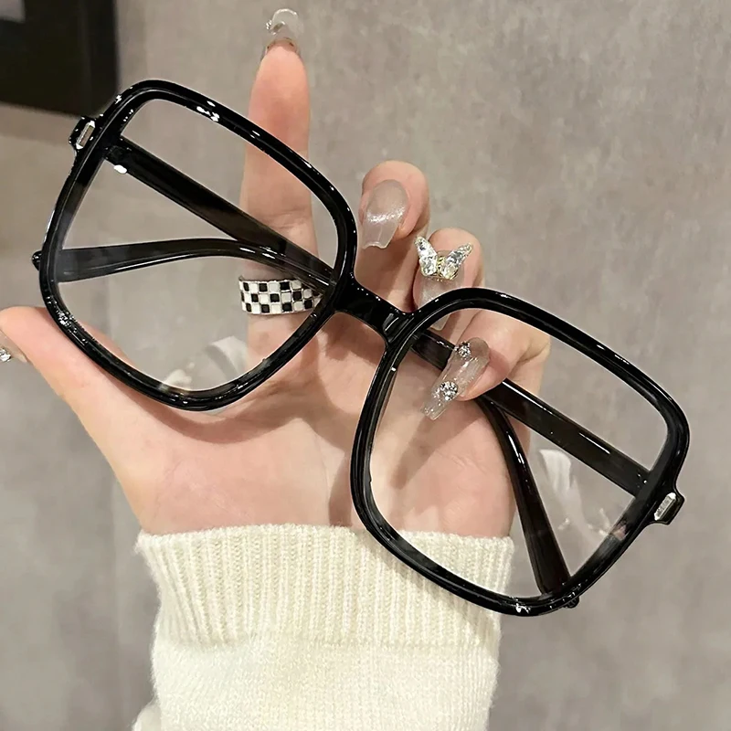 Lunettes carrées surdimensionnées sans Prescription, à la mode, avec cadre exquis, adaptées à un usage quotidien, 1 pièce/3 pièces