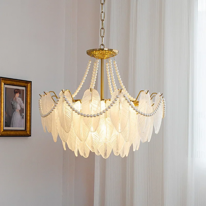 lustre de cristal de luxo frances luz da sala de estar lampadas modernas luz de teto estetica decoracao de casa 01