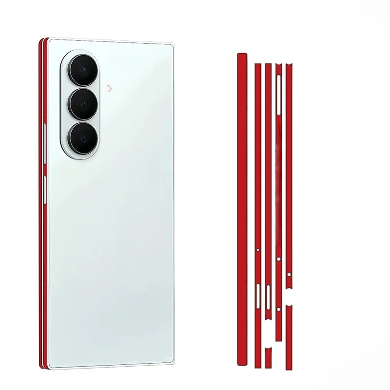 2PCS Colorful Skin Phone Sides Sticker Frame Film For SAMSUNG Z Fold 8 7 6 5 4 Matte Edge For Galaxy Z Fold 3 2 5G Wrap