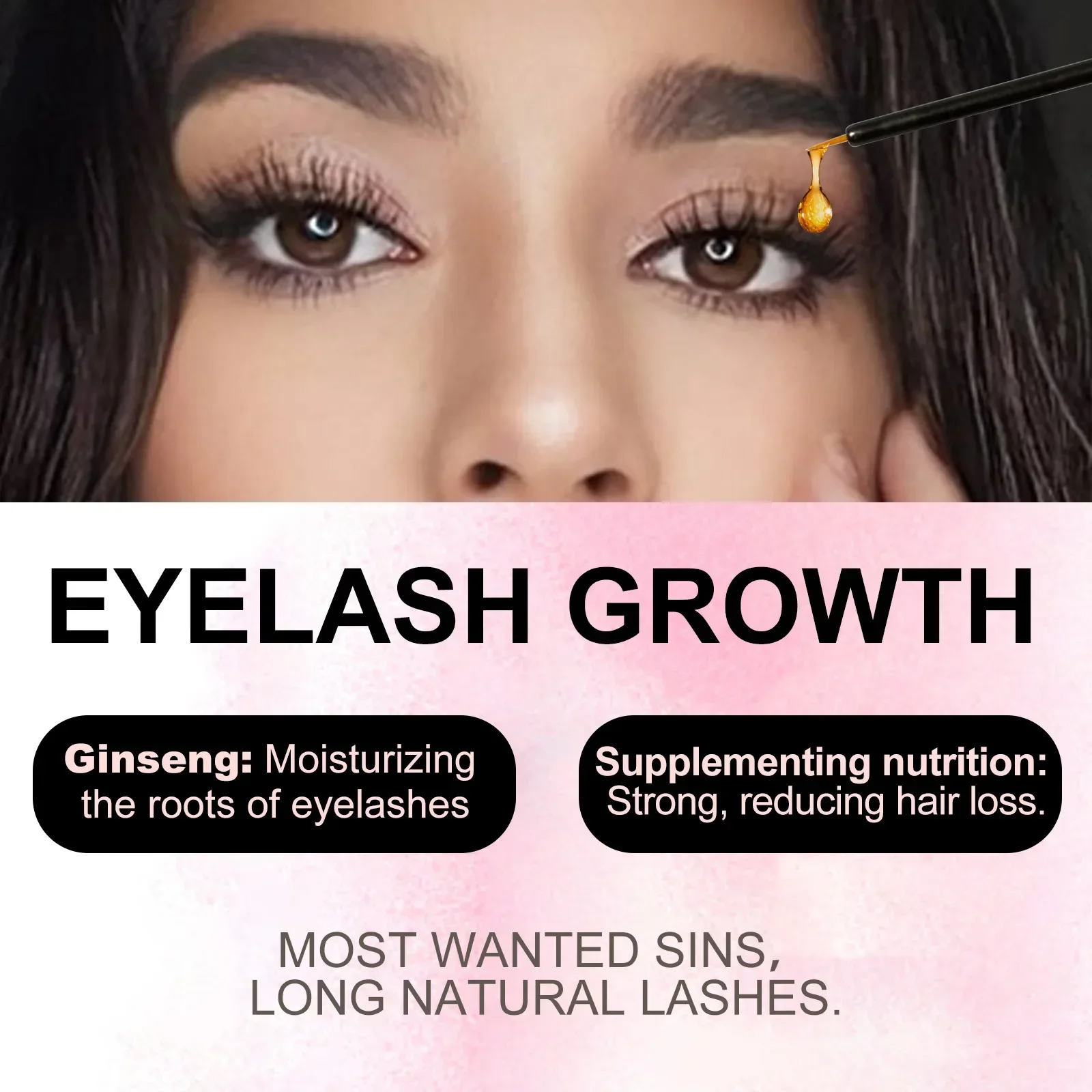 Eelhoe Eyelashe Essence Curling Dik Zwart Mooi Lang Natuurlijk Zacht Niet gemakkelijk uit te vegen Wimper Essence Lash Serum