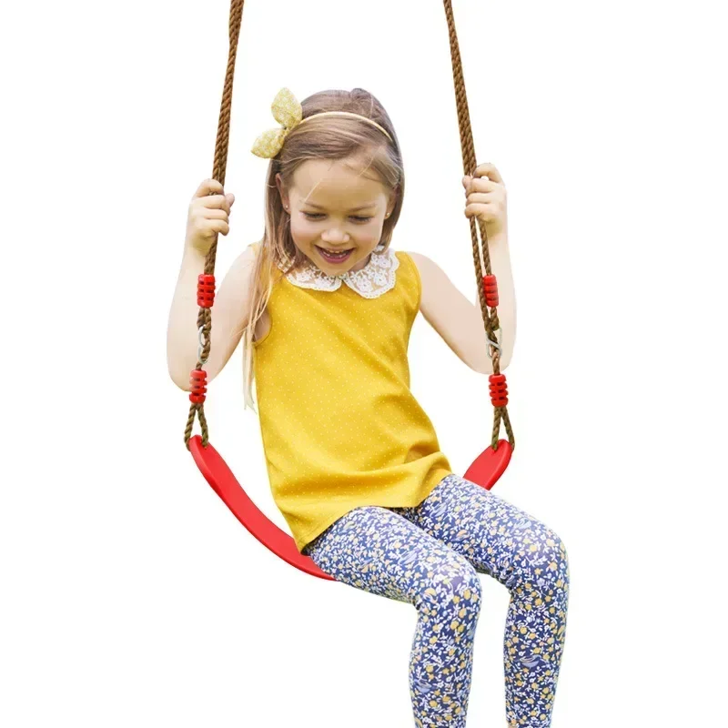 Swings for Children Indoor Outdoor Toys Soft Board Garden Swing Kids Hanging Seat Toys with Height Adjustable Ropes Gift