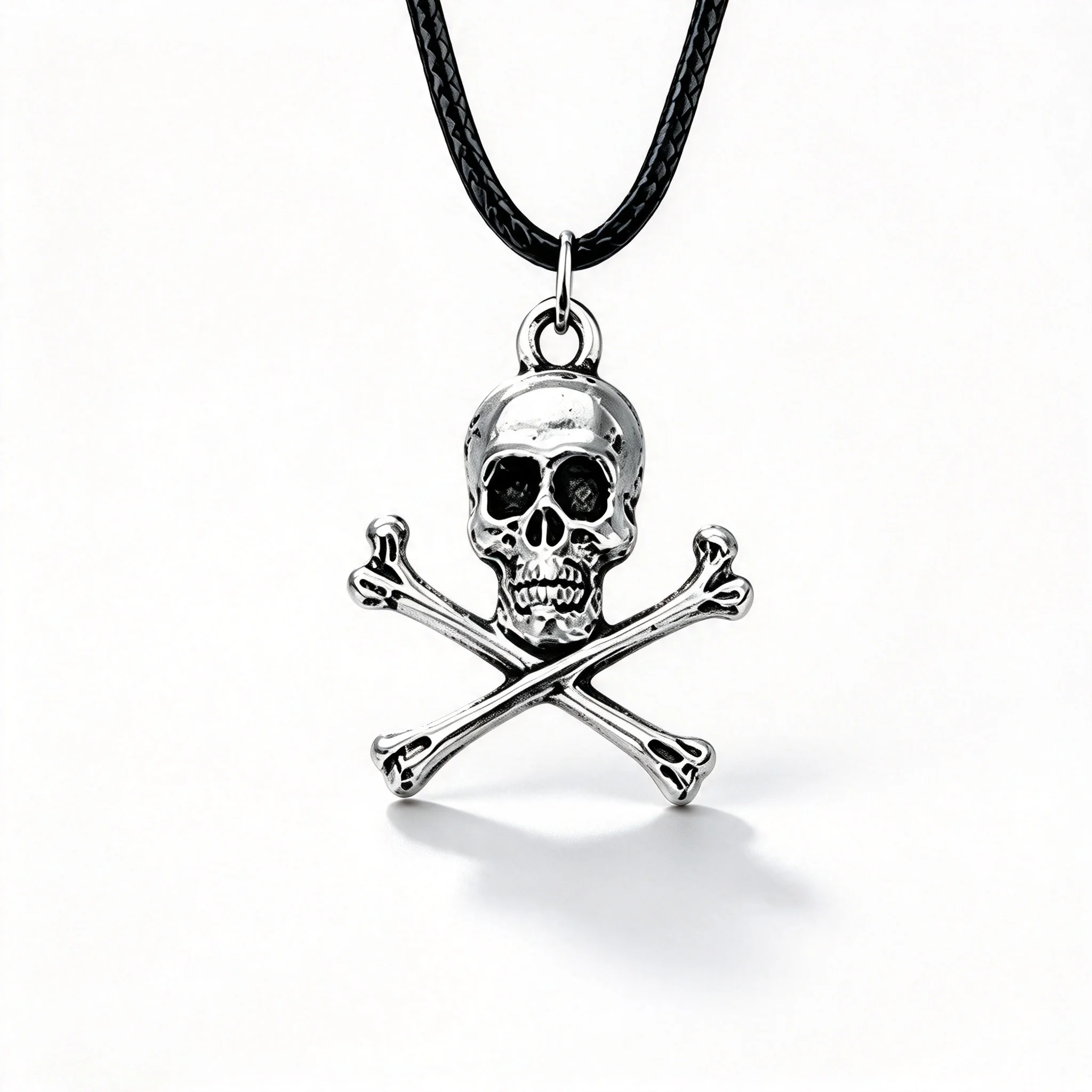 Skull Pendant Necklace For Women Men Vintage Black Leather Choker Steampunk Goth Gothic Charms Halloween Jewelry Accessories