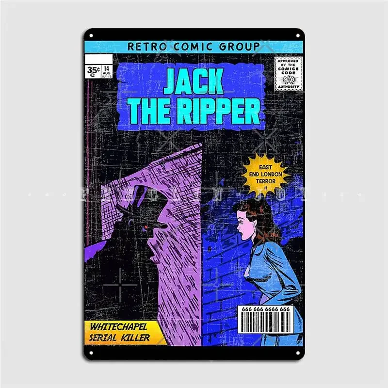 Jack The Ripper Whitechapel Serial Killer Poster Metal Plaque Poster Plaques Club Bar Club Party Printing Tin Sign Poster