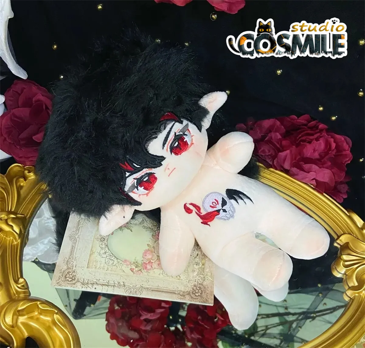 No attributes Vampire Count Cain Noble Prince Exotic Devil Demon Stuffed Plushie 20cm 30cm Plush Doll Body Clothes Toy KK