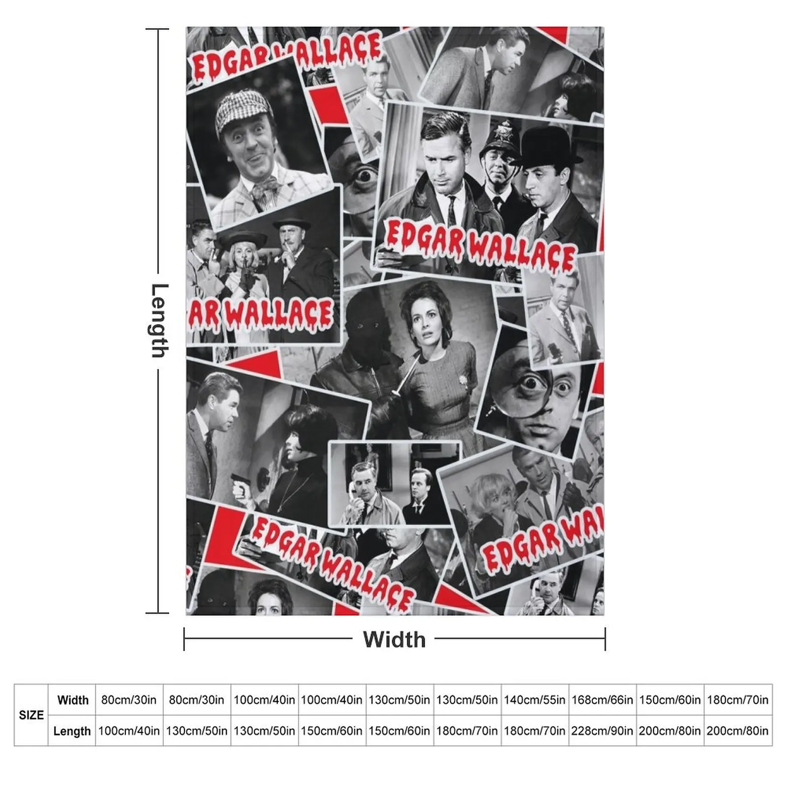 Edgar Wallace, Movies, 50's, 60's Throw Blanket for sofa Polar decorative Sofa Throw Blankets
