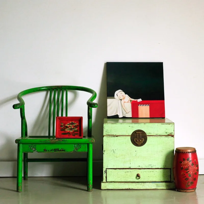 New Chinese style Ming and Qing antique old solid wood chair mortise and tenon furniture leisure Taishi chair