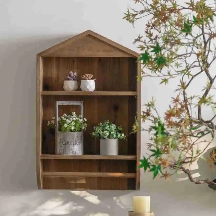 

SM cabinet solid wood retro home wabi wind storage bookcase with glass door against the wall living room display cabinet