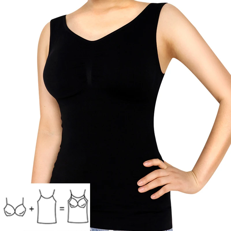 Shaper Slim Up Lift Plus Size Bra Tank Top Women Body Shaper Removable Shaper Underwear Slimming Vest Corset Shapewear