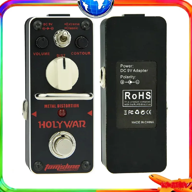 رائحة AHOR-3 الحرب المقدسة تأثيرات الغيتار دواسة تشويه المعادن دواسة صغيرة التناظرية الكهربائية صحيح تجاوز الغيتار أجزاء وملحقاتها #1