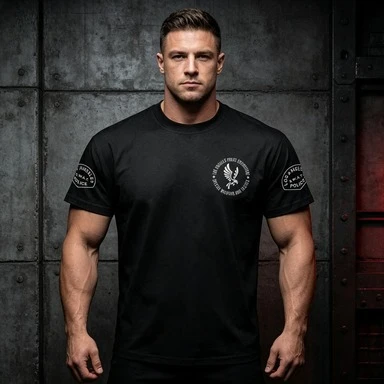 2026 Summer Los Angeles Police Men's T-Shirt - SWAT-style tactical urban rugged military-inspired sporty casual streetwear