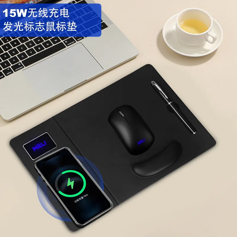 Wireless charging mouse pad, multi-functional, 15W fast charging