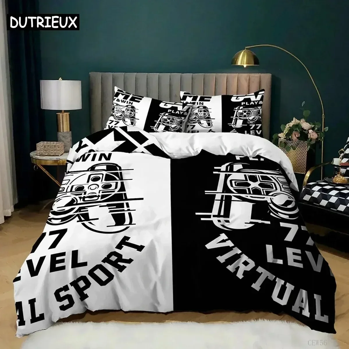 

Luxury New 3D Print Gamer Duvet Cover for Boys,Game Controller Quilt Cover cool Gamepad Bedding Set Kids Modern Gamer Bedding