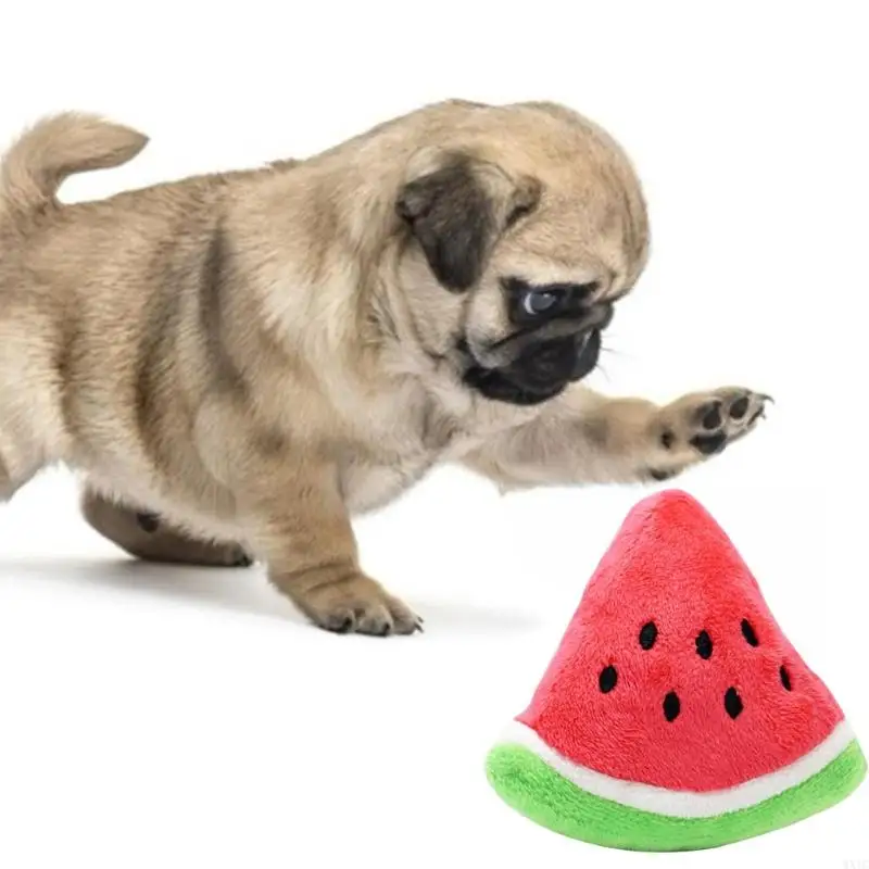 

WXTC Puppy for Teething Watermelon Plush Reduce Dog's Loneliness Gift Tug of War Interesting for Boredom