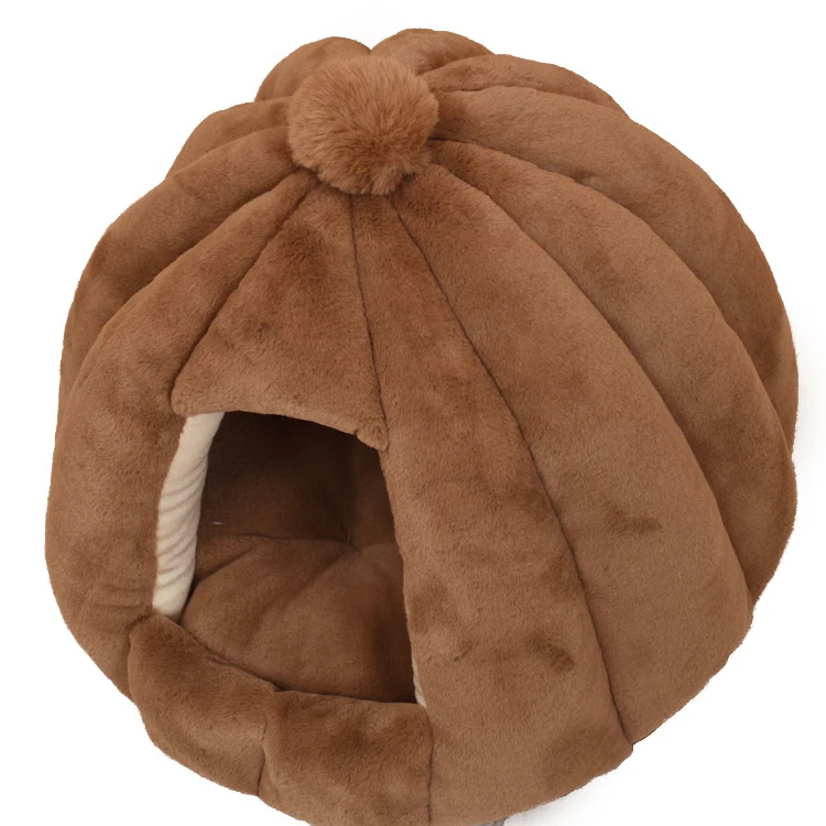 Manufacturers Deep Sleep Round Nest Semi-Closed Cat Kennel Rabbit Fur Autumn And Winter Kennel Pet Bed