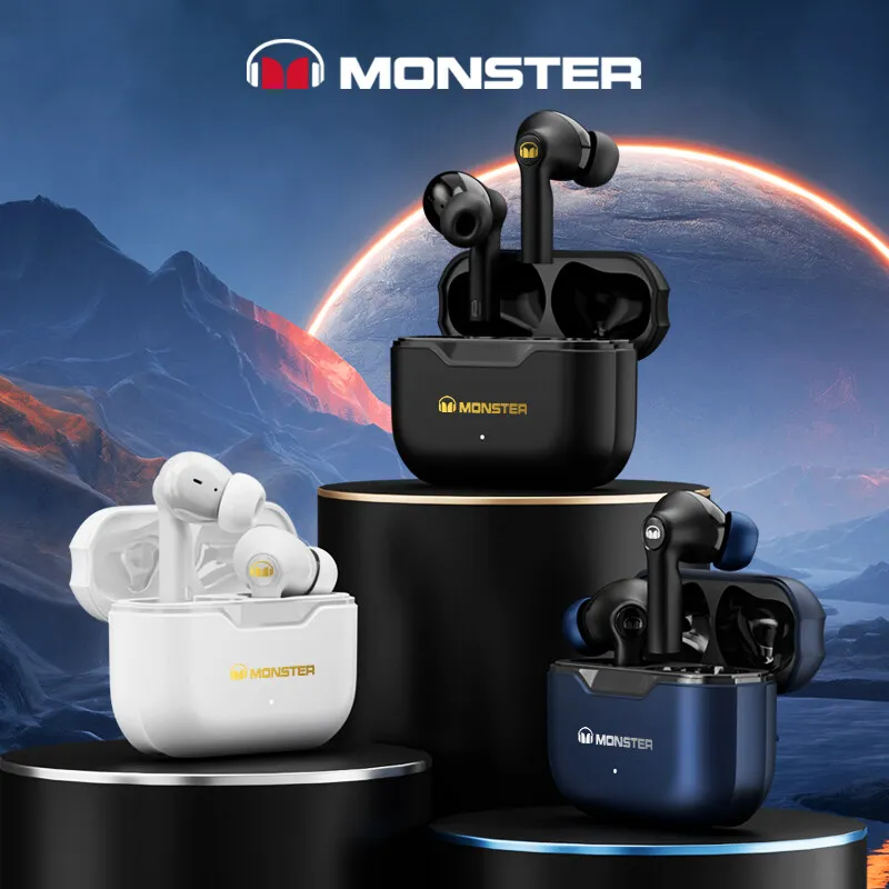 Monster Original Airmars XKT02 TWS 5.1 Wireless Headphones Bluetooth Earphones HIFI Sports Earbuds Noise Reduction Headset New