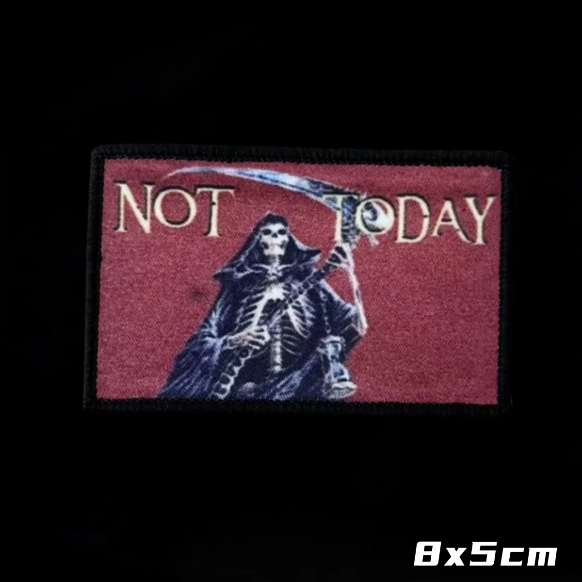 Reaper Harvest Morale Badge Tactical Armband Military Backpack Hook&Loop Patches Dancing with Death Not Today Printed Sticker