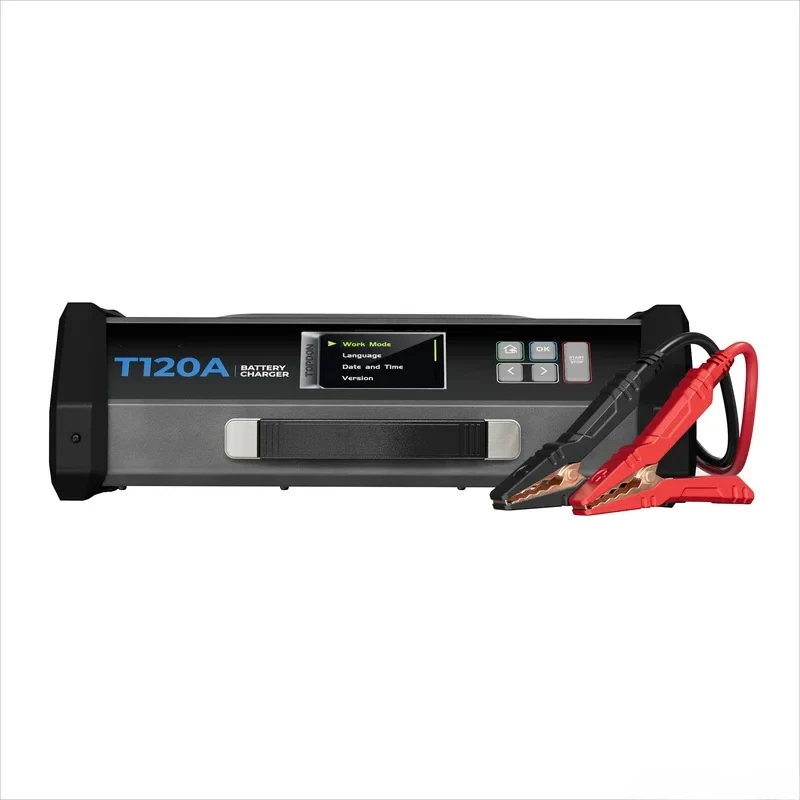2025 -T120A 12V Real-Time Adjustable Output Lithium/Lead-Acid Voltage Stabilized Car Battery Charger