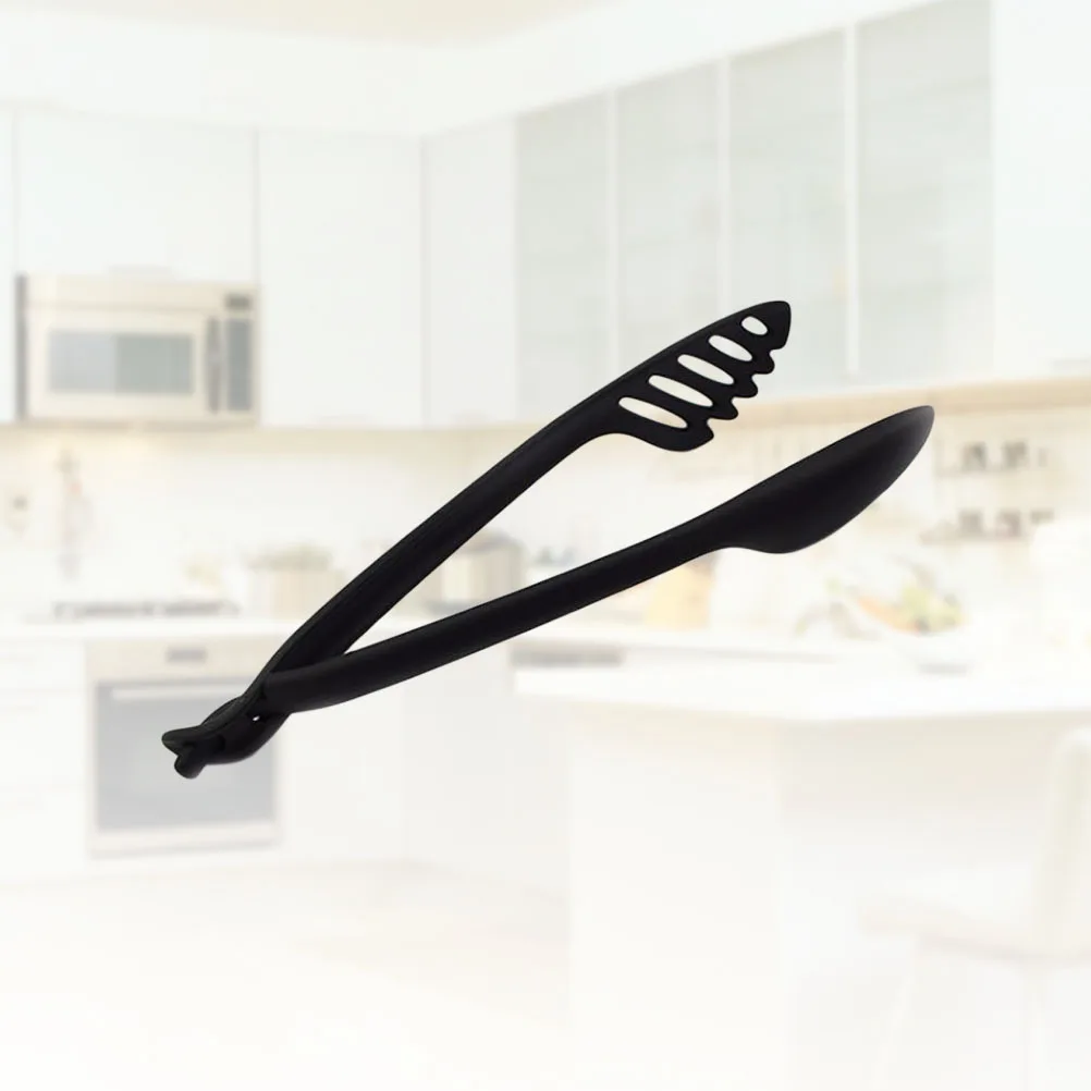 

2Pcs Food Tongs Kitchen Tong Non-Slip Heat Resistant Food Grade Pure Nylon Bbq Salad Ice Buffet Cooking Utensil Black