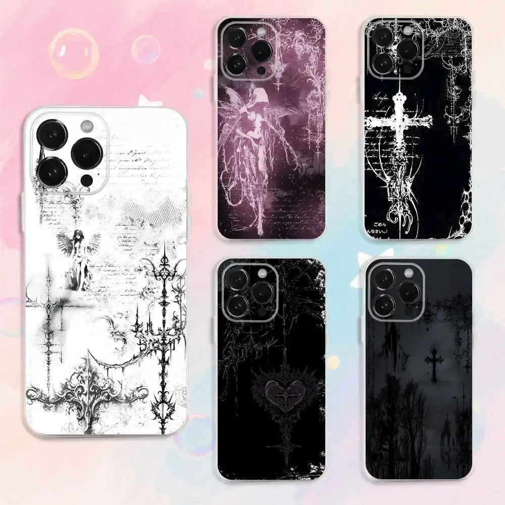 

Gothic coquette cybersigilism Phone Case For iPhone 16,15,14,13,12,11 Plus,Pro,Max,XR,XS,Plus,E,SE4,Mini Transparent Cover