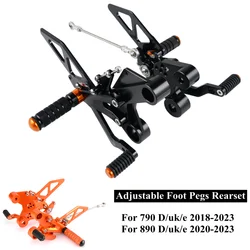 For KTM 790 890 Duke 790Duke 890Duke Adjustable Rider Rear Sets Rearset Footrest Foot Rest Pegs 2018 - 2025 2019 2020 2021 2022