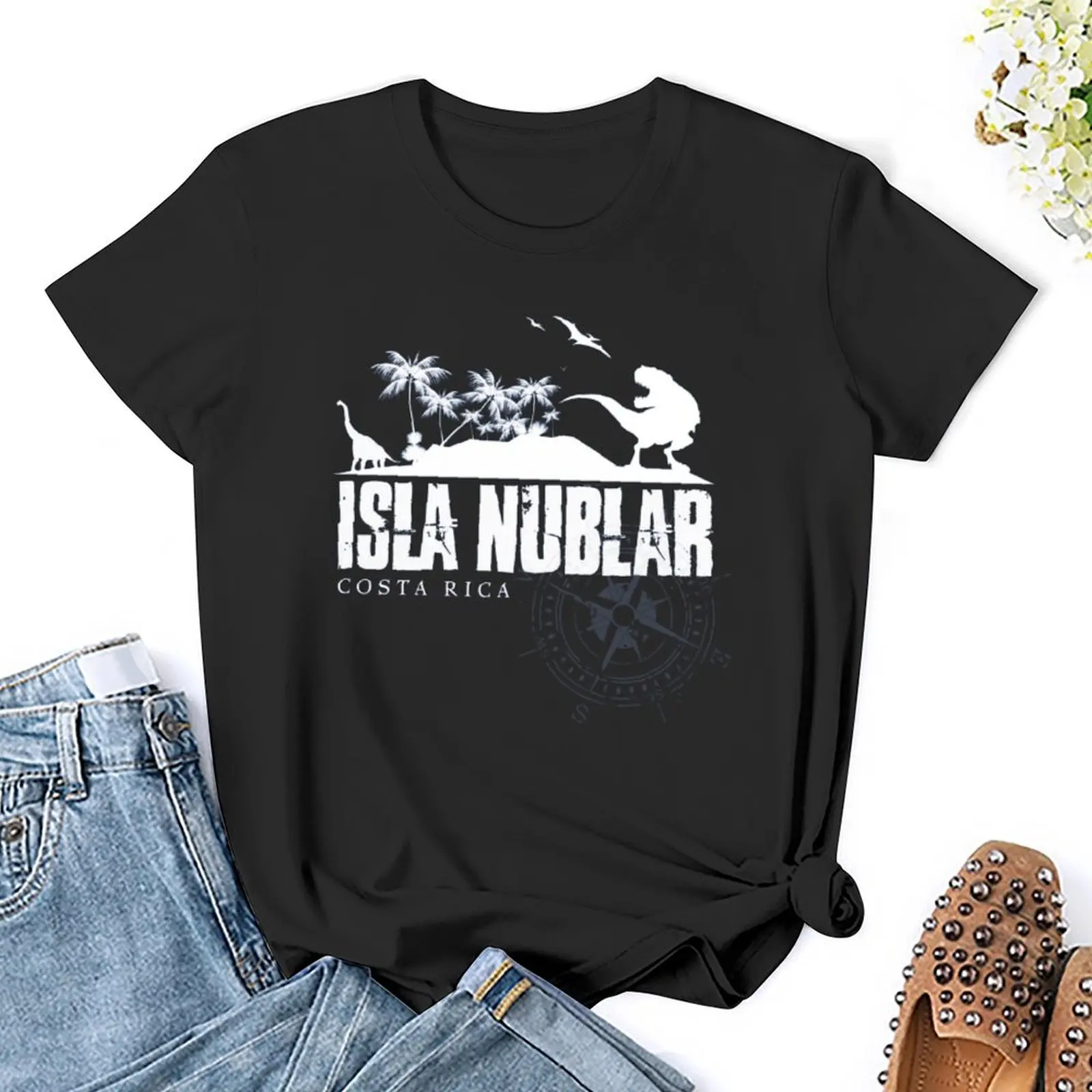 Isla Nublar Jurassic And World (2) T-shirts Novelty T-shirt Round Neck Movement  Funny Vintag Aactivity Competition