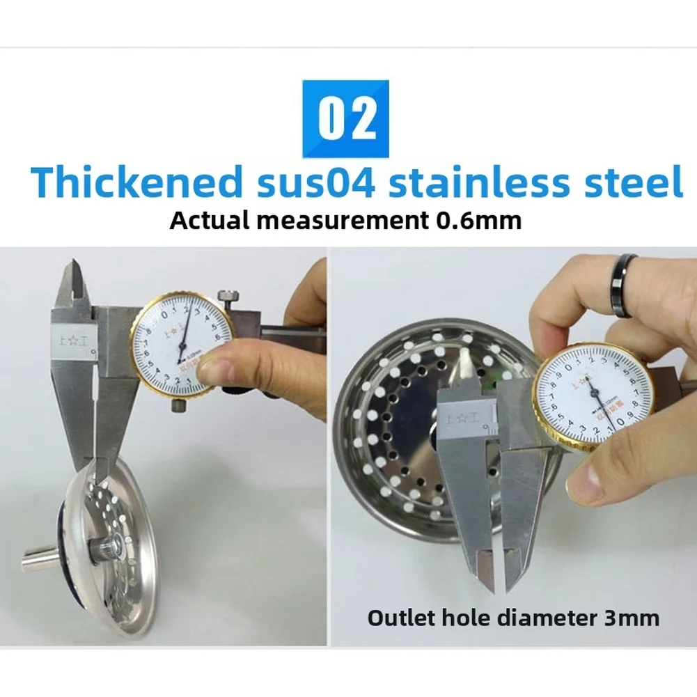 

Фильтр для кухонной раковины из нержавеющей стали, 80 мм, сливная крышка, уплотнение воды, сливная крышка для раковины, фильтр для раковины в ванной комнате, фильтр с отверстием
