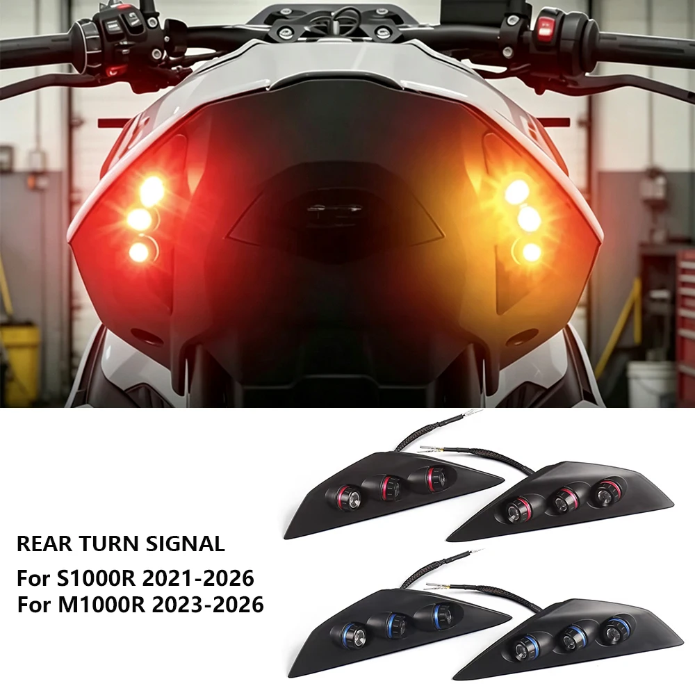 Motorcycle LED Rear Turn Signal Light Integrated Tail Light Blinker Indicator Lamp For BMW S1000R S 1000 R M1000R M 1000R