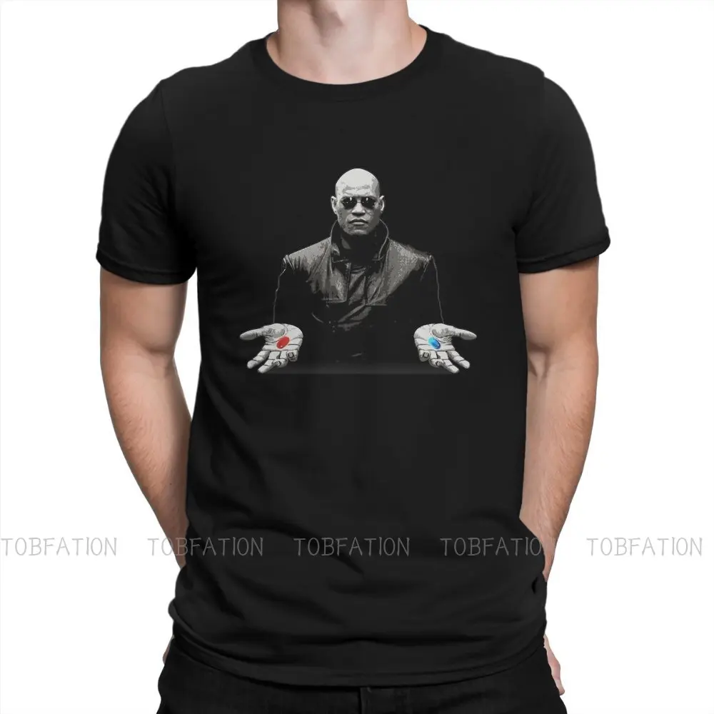 The Matrix Neo Film Morpheus Red or Blue Pill TShirt Men Grunge Loose Casual Crewneck Cotton T Shirt 2020