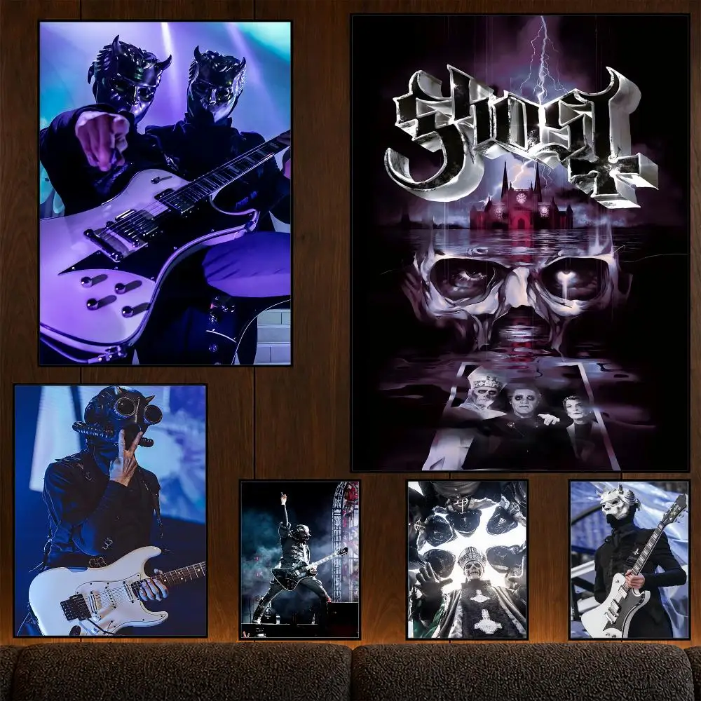 Band Ghost Nameless Ghouls Papa Emeritus Poster Wall Art Print HD Aesthetic Artwork Waterproof Printing For Fans Home Decor Gift
