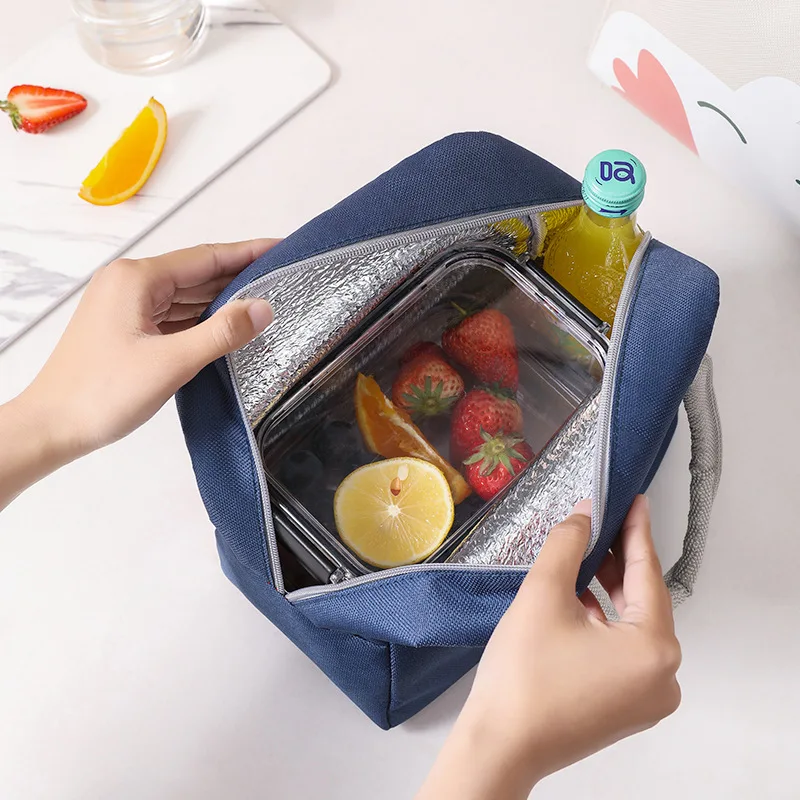 1PC New Women Oxford Cloth Lunch Thermal Bag Children Picnic Food Storage Bags Lunchbox Insulated Bento Box Cartoon Organizer