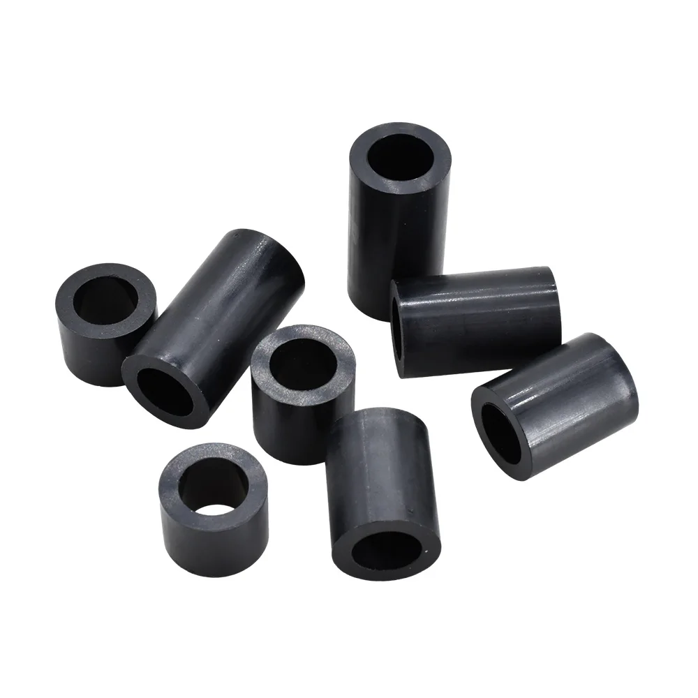 M2 M3 M4 M5 Black White Nylon Spacers Hollow Non Threaded Round Standoff Board Rack Washers Insulation Plastic Column Pillars