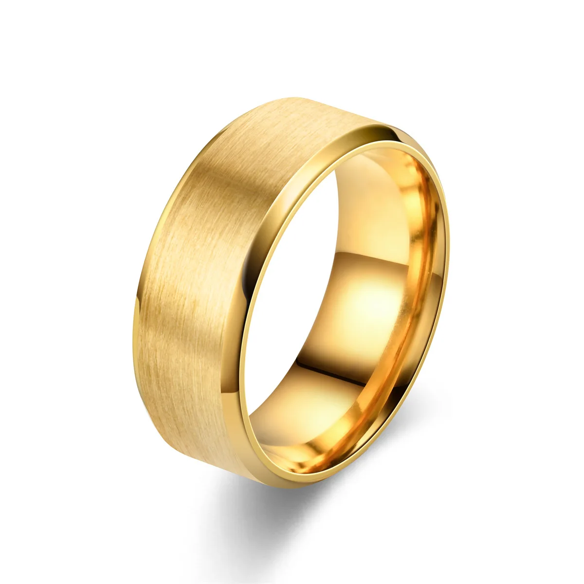 3 Colors Classic 8mm Tungsten Mens Ring Surface Brushed Stainless Steel Ring for Women Wedding Band Couples Jewelry Accessories