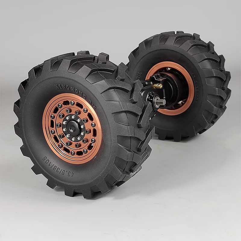 2pcs Rubber Tractor Tire for 1/10 RC Crawler Car 1/14 Tamiya RC Truck Trailer Tipper Scania 770S Benz MAN Volvo Car Diy Parts