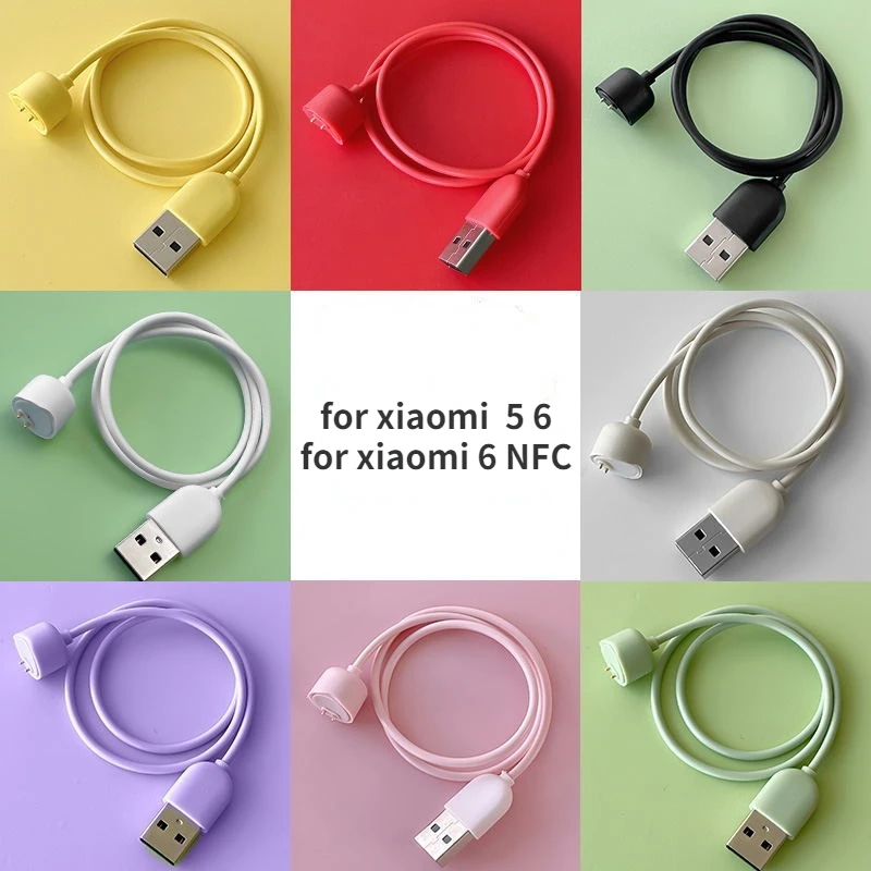 color Cord Charger for Xiaomi Mi Smart Band 5 6 Replacement USB Line Portable USB Charging Charger for Miband 6 NFC Cable