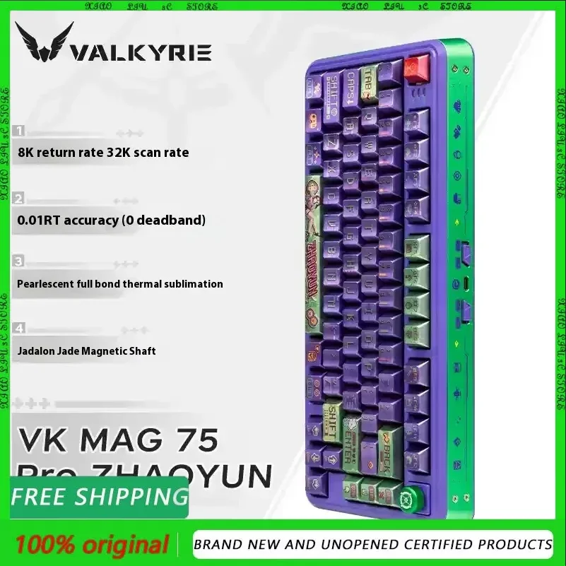 

Valkyrie VK Mag75 Customized Magnetic Switch Gaming Keyboard Gateron Jade Switch 8K/32k DKS 0.01mm RT SOCD MT TGL VIA