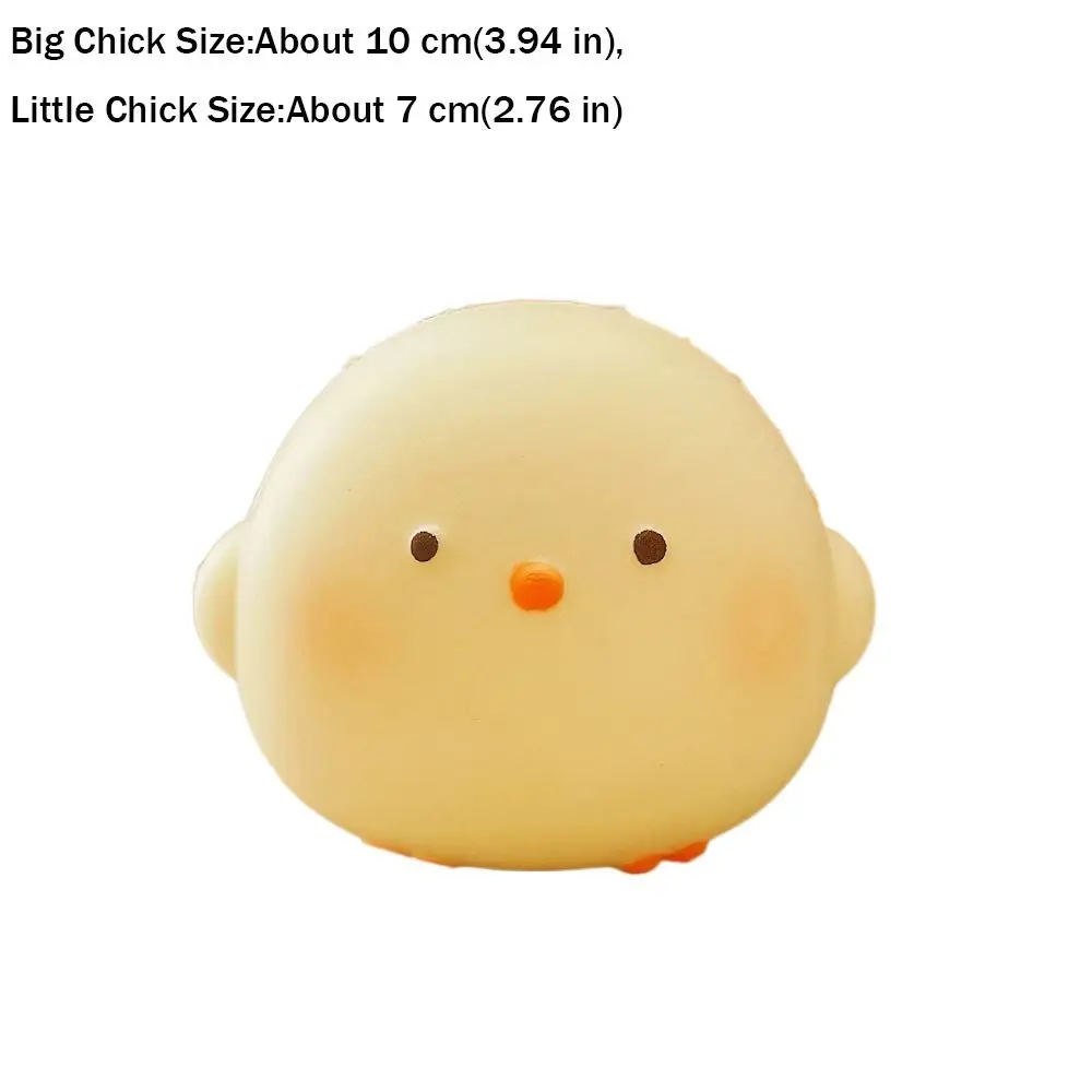 Funny Squeeze Toy Cartoon Yellow Chick Stress Relief Toy Soft Sticky Relief Relax Toys Slow-rise Squeeze Toy