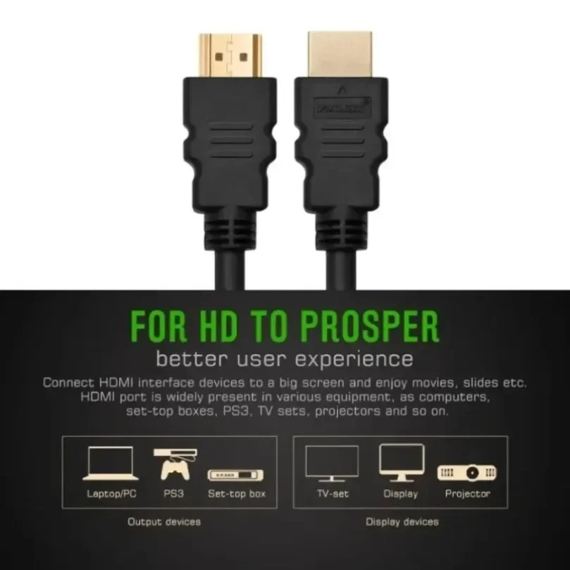 VIKEFON 1,5 m 4K 60 Hz High-Speed-2.0-Verbindungskabel für UHD FHD PS3 PS4 Xbox TV zum Anschluss des Monitors HDMI-kompatibles Kabel – Detail 3