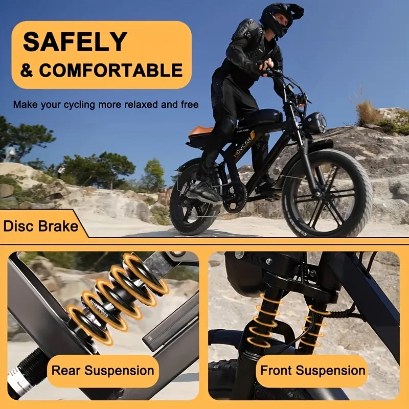 V30 Adult Electric Bicycle, 20MPH, 749W Brushless Motor, Detachable 48V15.6AH Battery. Hydraulic Disc Brakes + Dual Front Fork S image 9