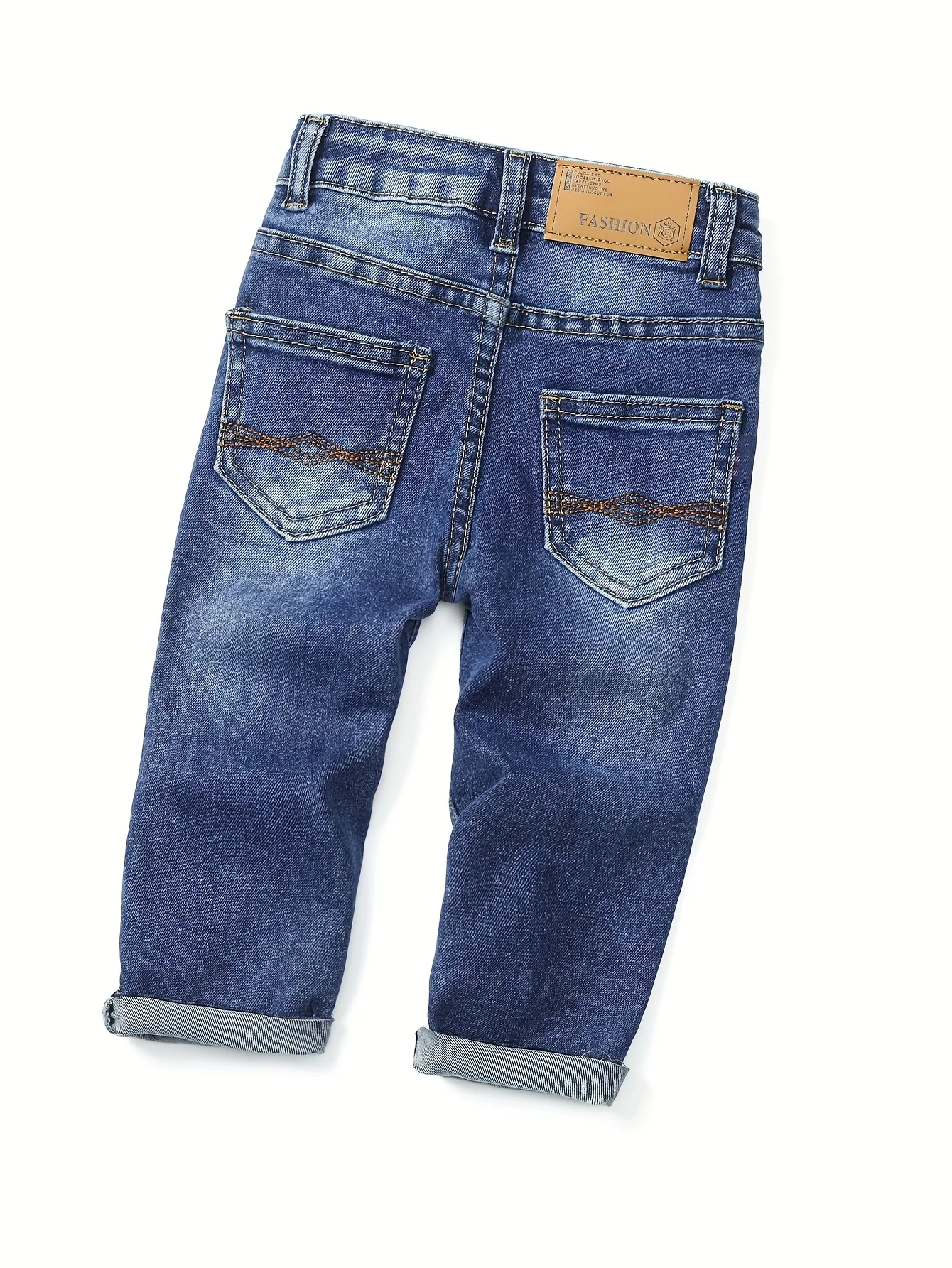 Children Fashion Casual Jeans Boys Stretch Denim PantsTeenage Solid Color Trousers Wear Kids Spring & Autumn Clothing