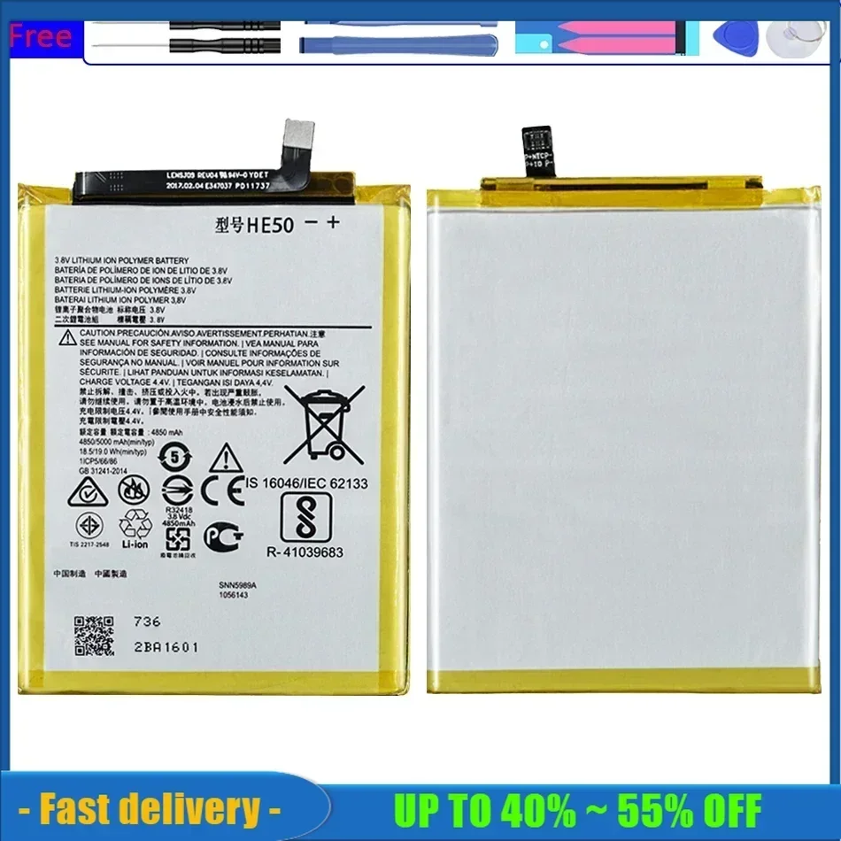 JK50 5000mAh Battery For Motorola Moto G20 XT2128-1 64GB GSM G7 Power XT1955 XT1942-1 Z3 XT1941 G30 P30 Note Phone Bateria