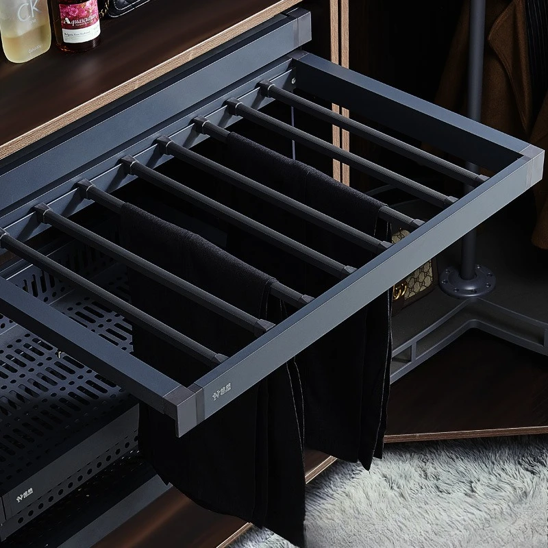 

Telescopic pants rack cabinet pull-out wardrobe, supply hanger accessories cloakroom referral shoe rack