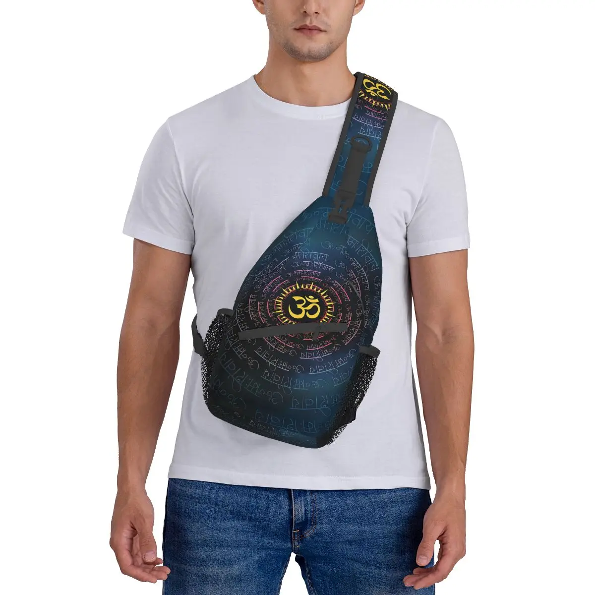 Om Namah Shivaya Crossbody Chest Bags Pockets Travel Pack Messenger Sports Teens Shoulder Bag Unisex