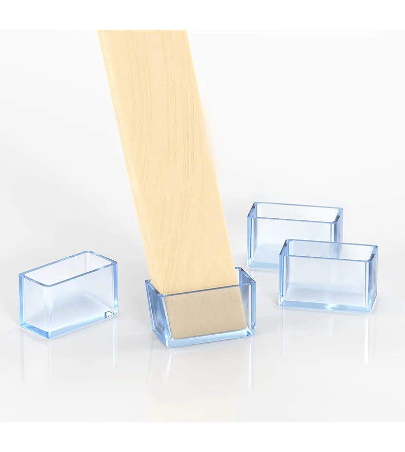 5Pcs Furniture Leg Foot Protector Transparent Table And Chair Foot Cover Protector Pads Home Decor