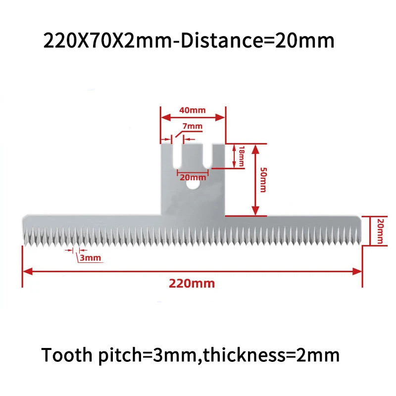 2pcs Packing Machine Blade Film Plastic Serrated Knife Food Machinery Tooth Cutter Blades view 4