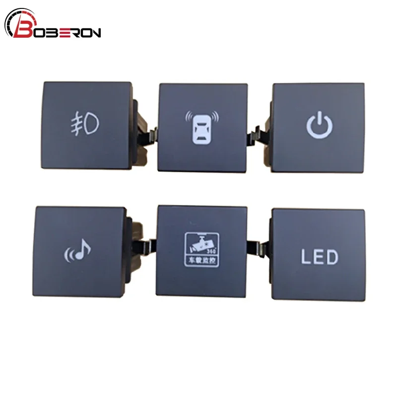 Car LED Fog Light Radar Power On Off Camera Recorder Monitor Switch Button For VW Golf 6 Jetta 5 MK5 Caddy EOS Scirocco