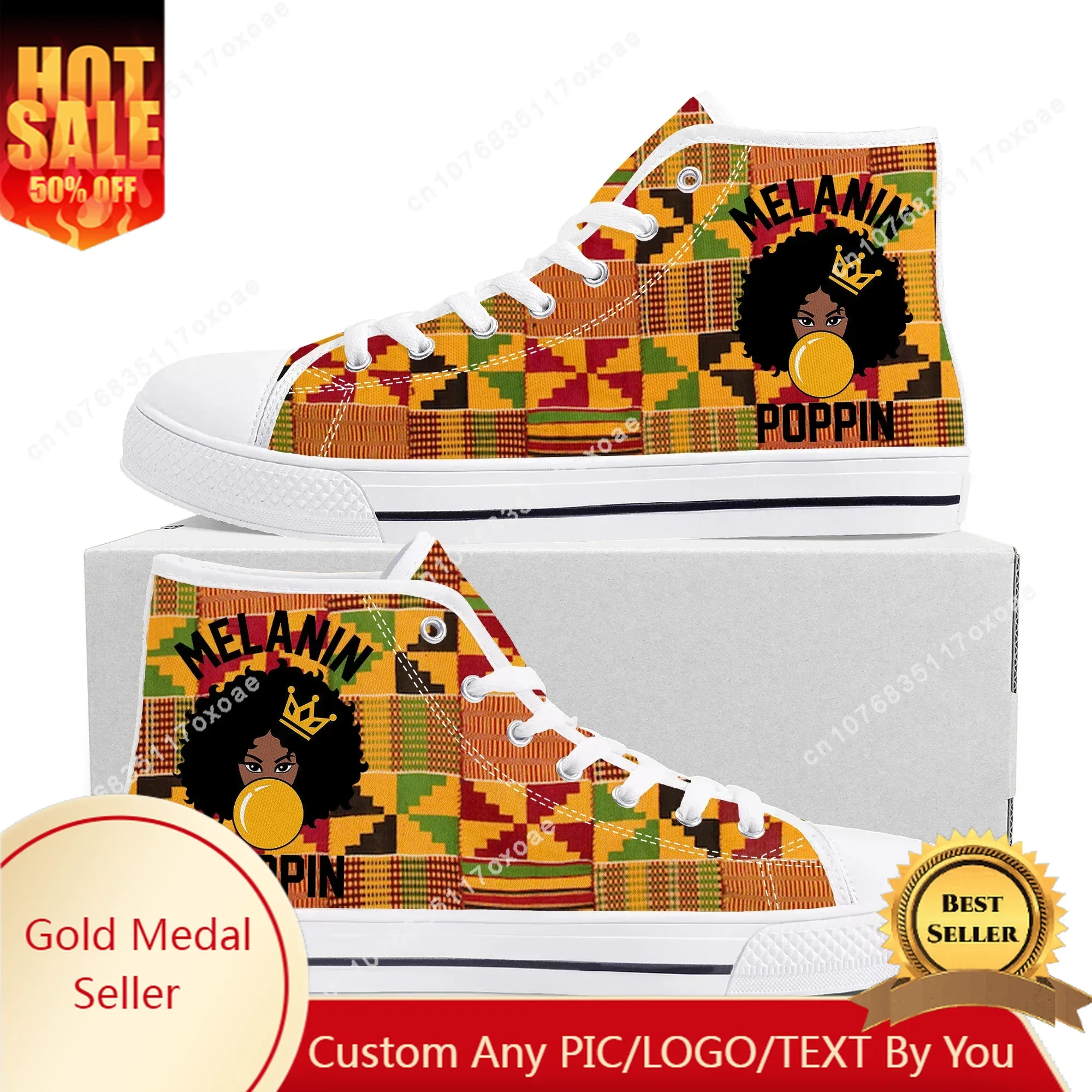 African Ethnic Culture Design High Top Sneakers Mens Womens Teenager High Quality Canvas Sneaker Couple Casual Shoe Custom Shoes